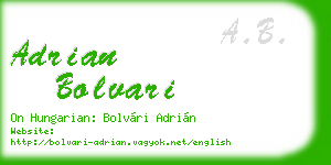 adrian bolvari business card